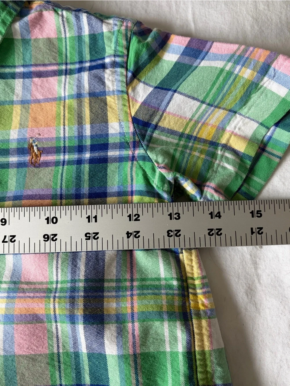 Polo Ralph Lauren Boys 4 Plaid Cotton Button Down Short Sleeve Shirt Preppy